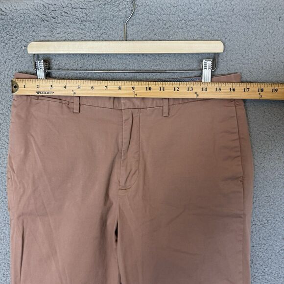 Bonobos Pants Men's 34x30 Brown Straight Cotton Blend Flat Front Casual - Picture 5 of 8